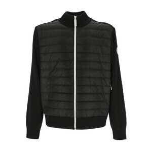 NWT Canada Goose Men's Hybridge Knit Jacket In Black Quilted Padded Panel Zip Up